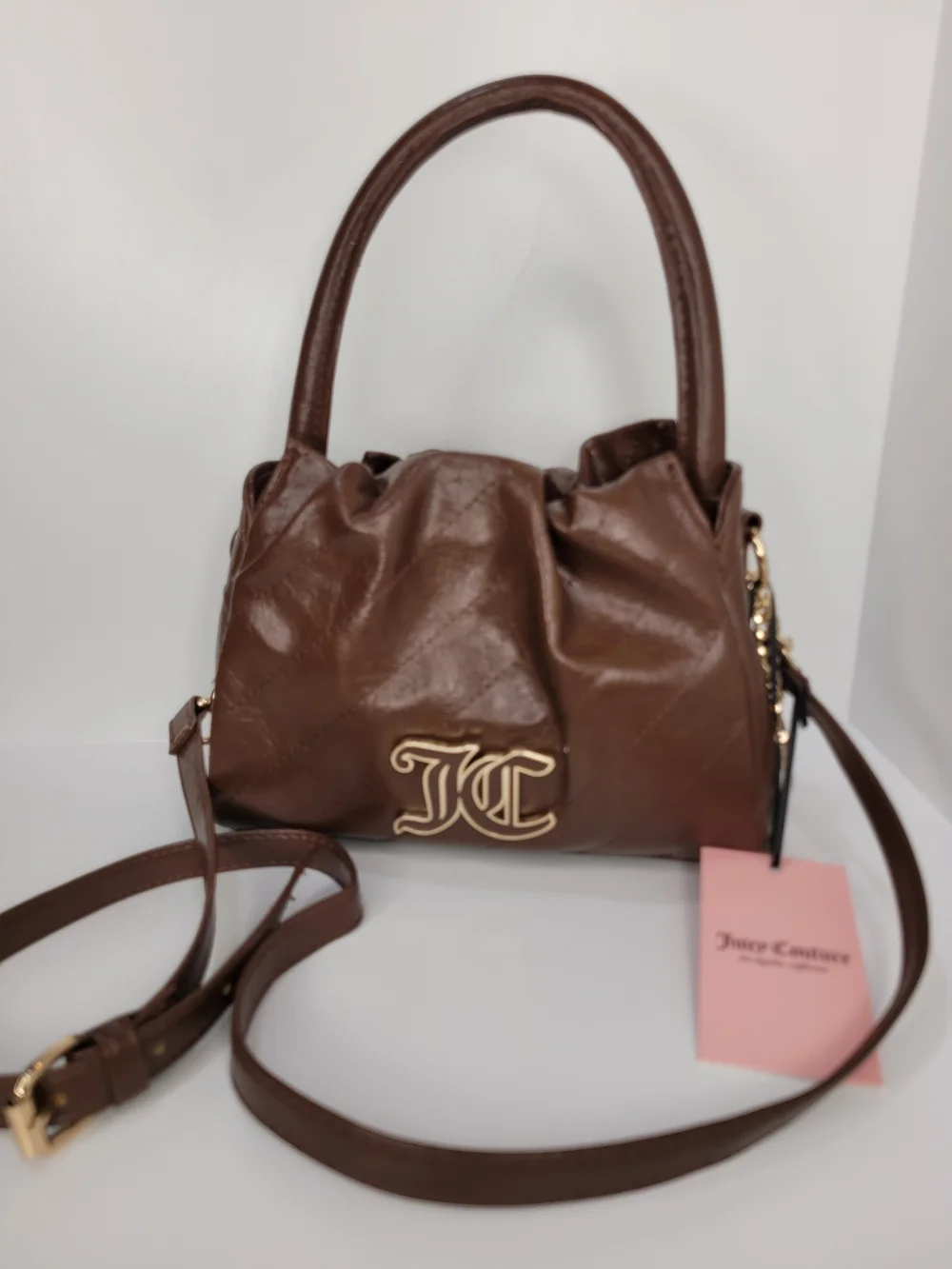 👉✨️ Juicy Couture Brown  Soft Spoken Chocloate Crossbody Bag